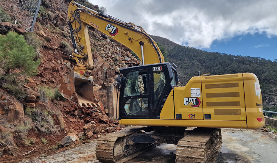
			      Trabajos de estabilización de la ladera en la carretera A-397, de Ronda a San Pedro de Alcántara.			    
			  